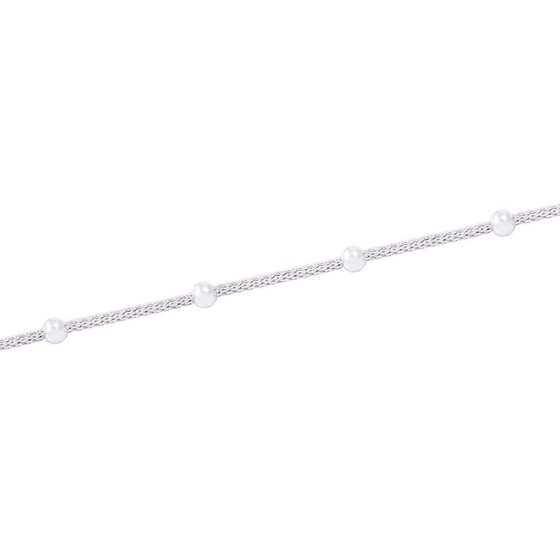Pulsera de Plata Esterlina 925 Diseño Serpiente con Esferas-1