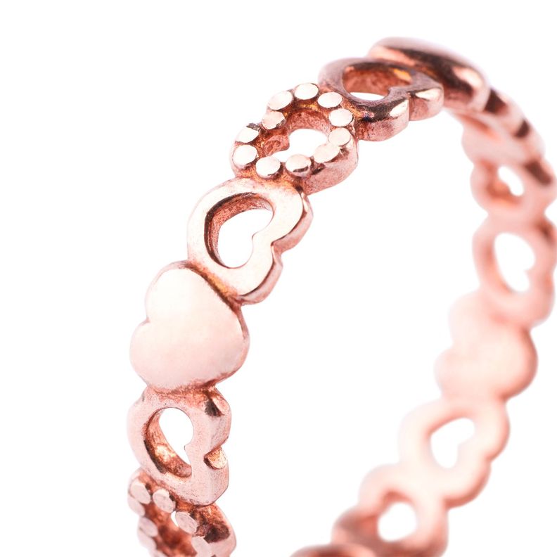 Anillo de Plata Esterlina 925 Corazon Rose 42-1