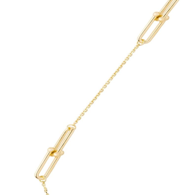 Collar de Plata Esterlina 925 Cuatro Enlazados Revestido en Oro 18kt-2