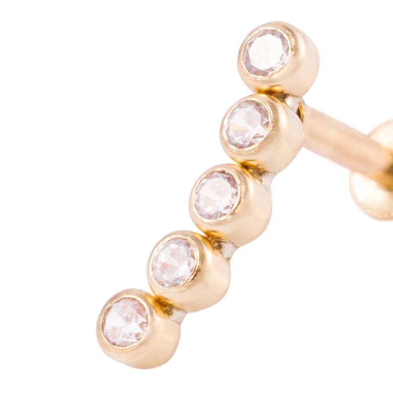 Piercing de Oro de 9kt Modelo fila circones-1