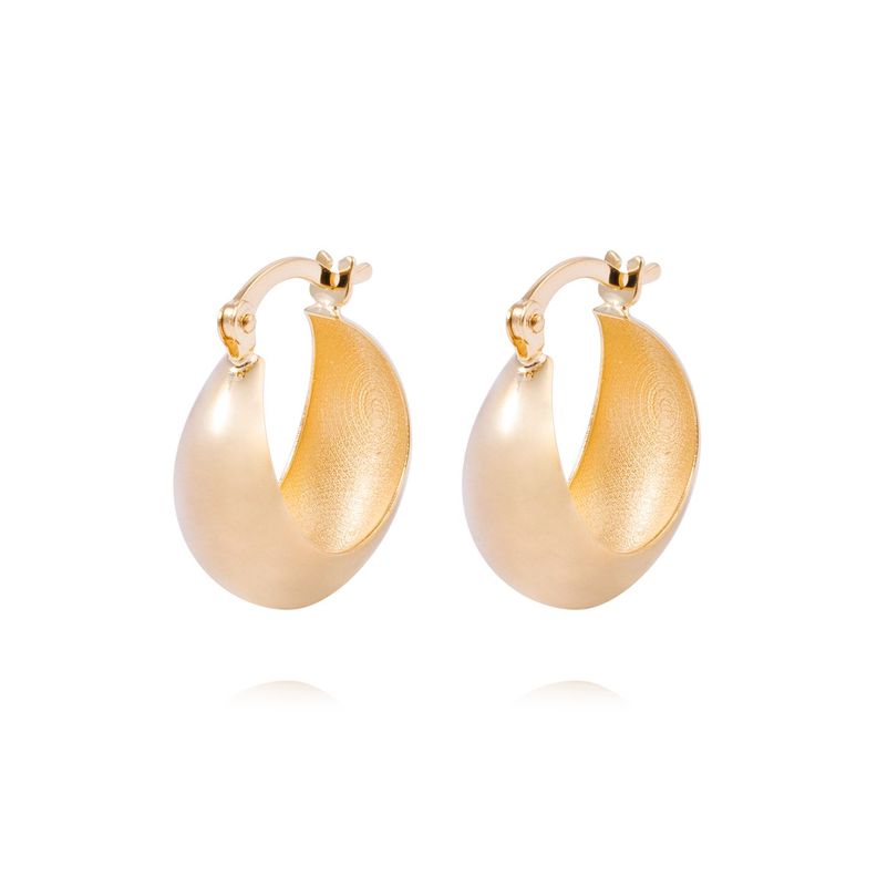 Aros de Oro 18kt Argolla Luna-0