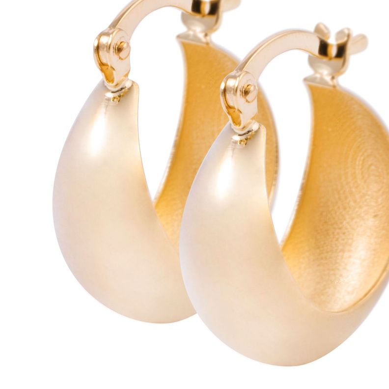 Aros de Oro 18kt Argolla Luna-1