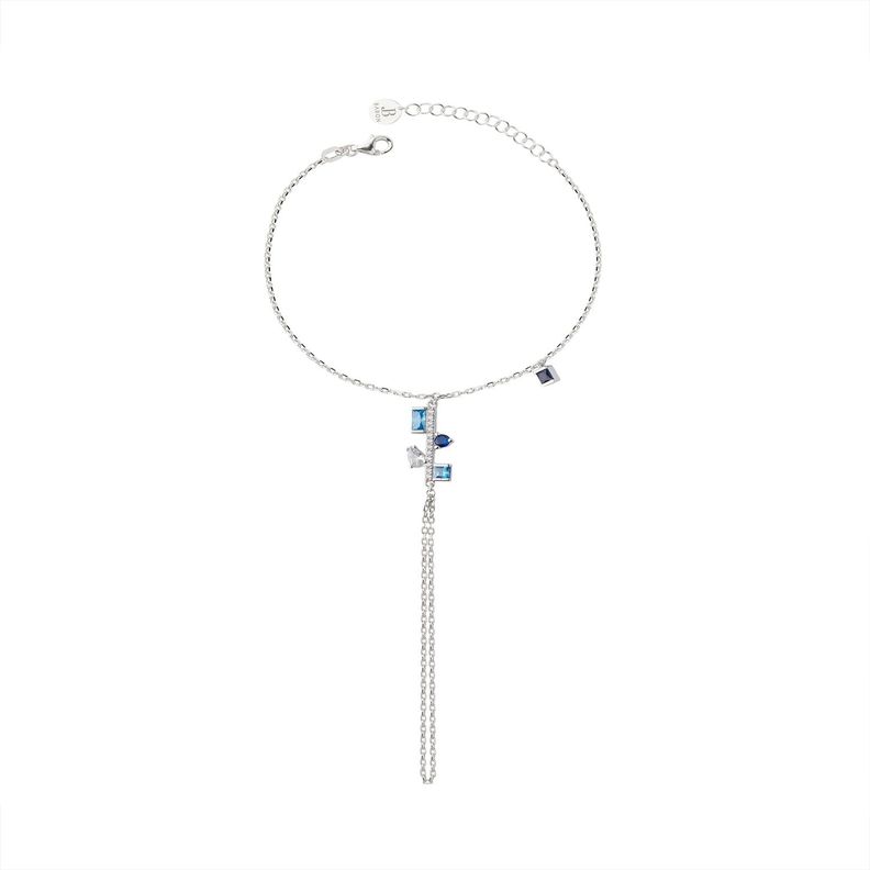 Pulsera de Plata Esterlina 925 Anillo Piedras-0