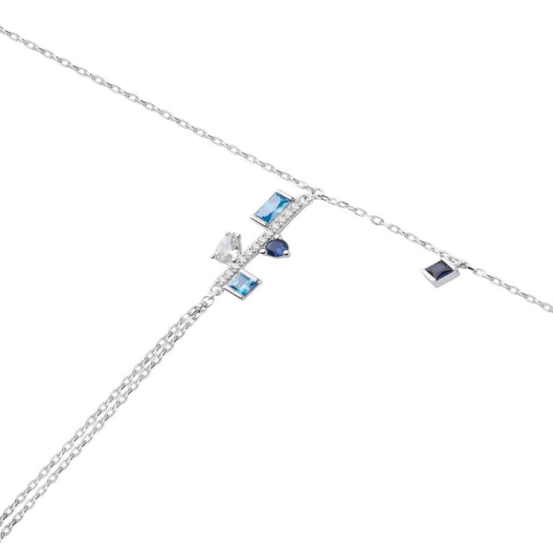 Pulsera de Plata Esterlina 925 Anillo Piedras-1