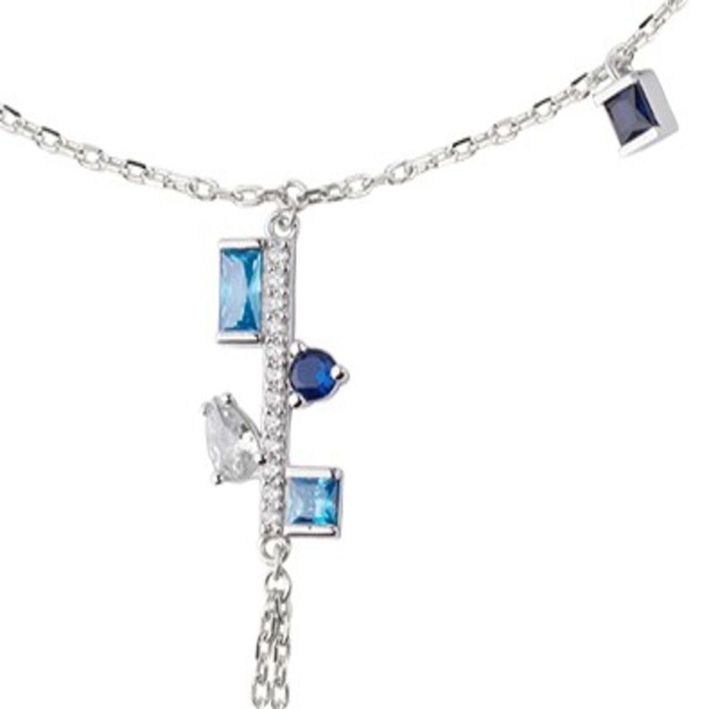 Pulsera de Plata Esterlina 925 Anillo Piedras-2