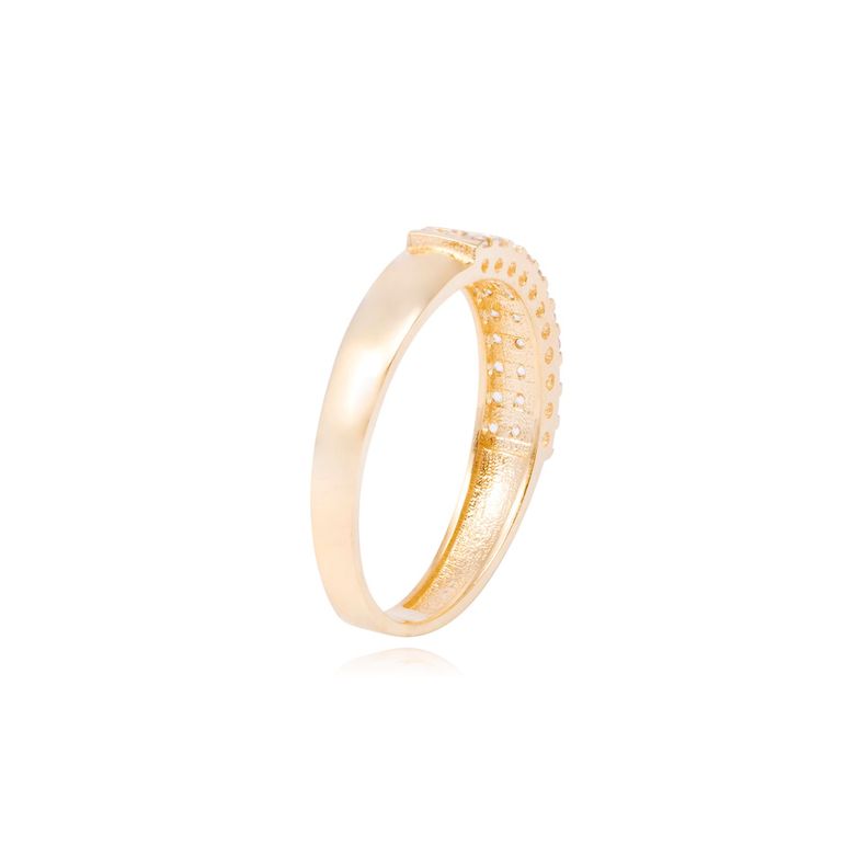 Anillo Compromiso de Oro de 18kt Medio cintillo cinturon-2