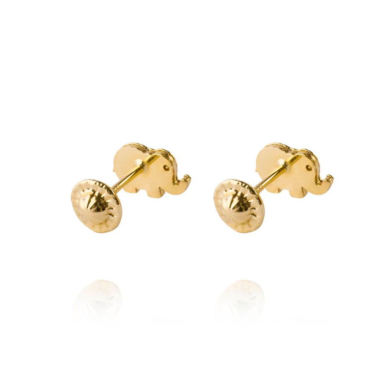 Aros de Oro 18kt Elefante Figura-2