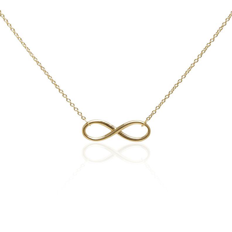Collar de Oro 18kt Infinito Liso-0