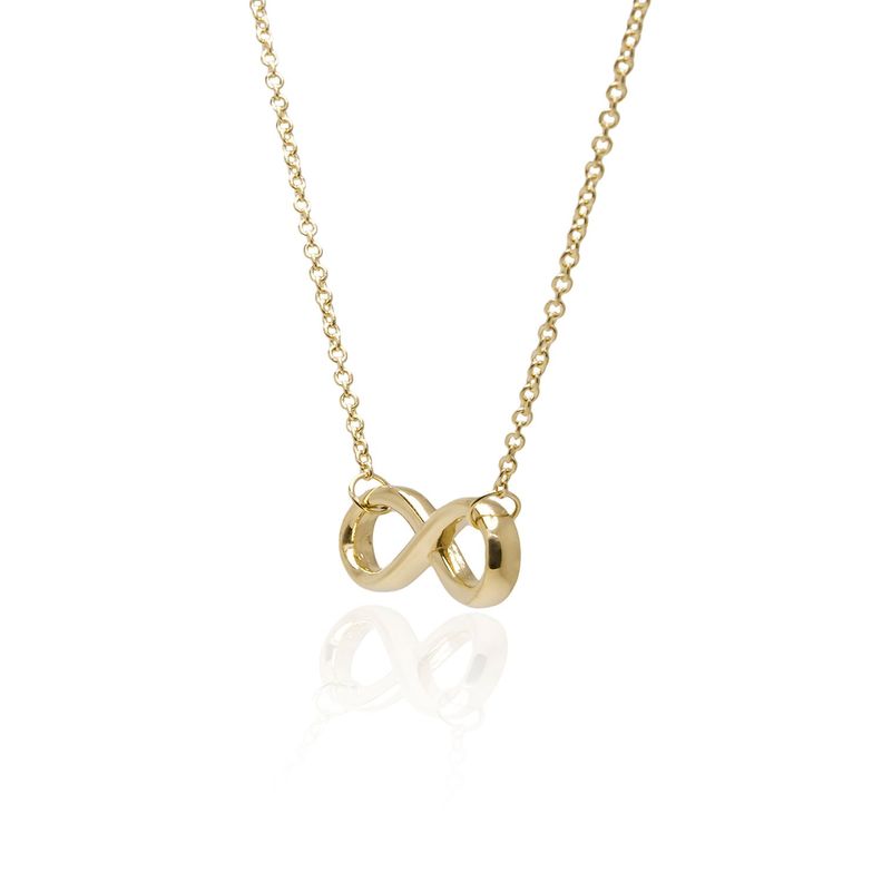Collar de Oro 18kt Infinito Liso-1