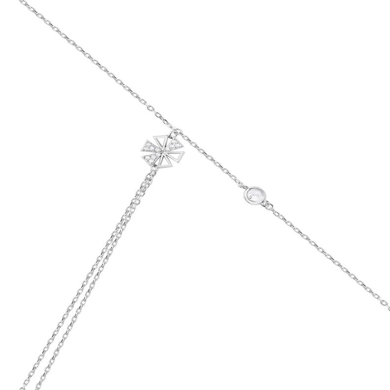 Pulsera de Plata Esterlina 925 Anillo Trébol Circonita-1