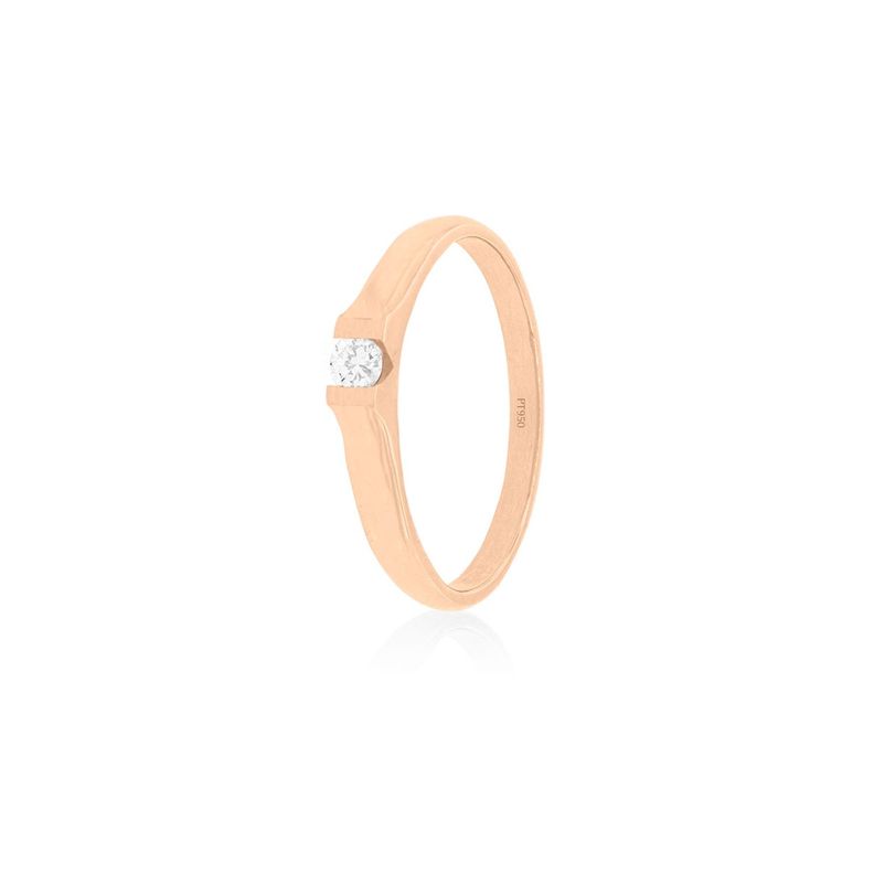 Anillo Compromiso Oro Rosado 18kt  Nantes 1x3ptos Diamante-0