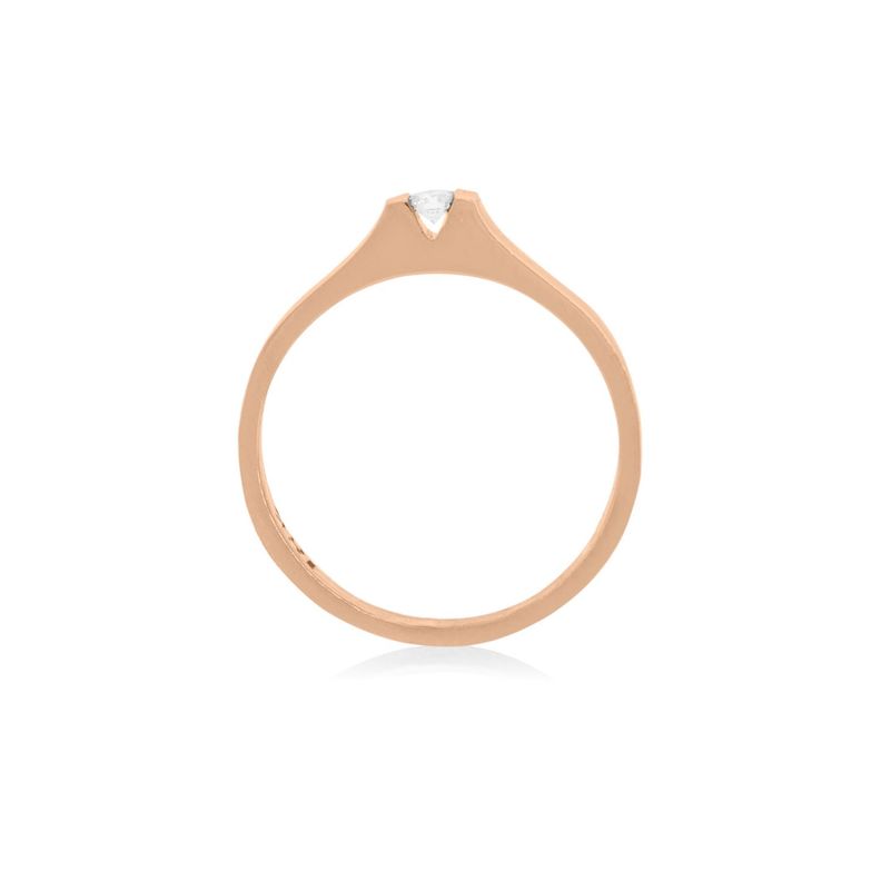 Anillo Compromiso Oro Rosado 18kt  Nantes 1x3ptos Diamante-1