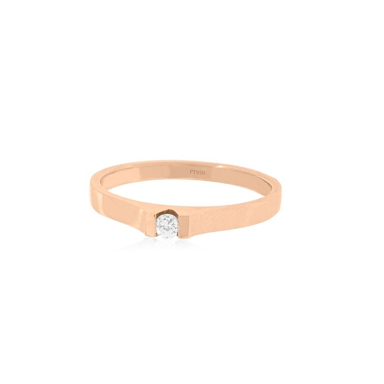 Anillo Compromiso Oro Rosado 18kt  Nantes 1x3ptos Diamante-2