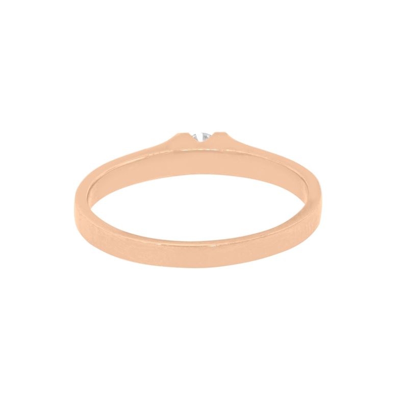 Anillo Compromiso Oro Rosado 18kt  Nantes 1x3ptos Diamante-3