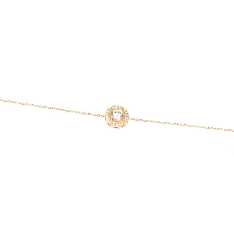 Pulsera de Oro 18kt Circonitas centrales-0