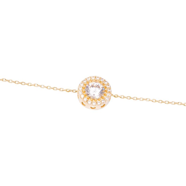Pulsera de Oro 18kt Circonitas centrales-1