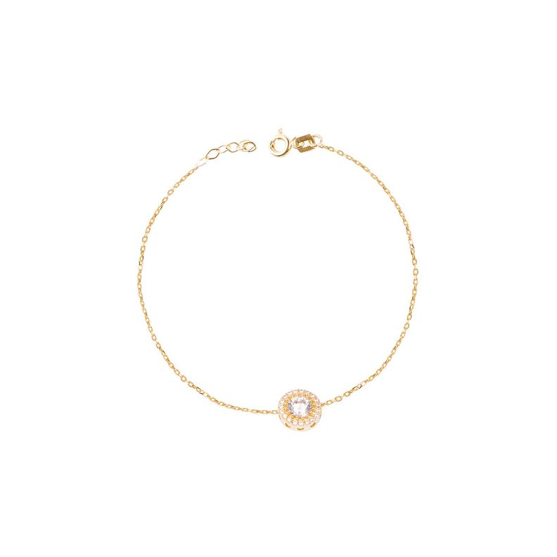 Pulsera de Oro 18kt Circonitas centrales-2
