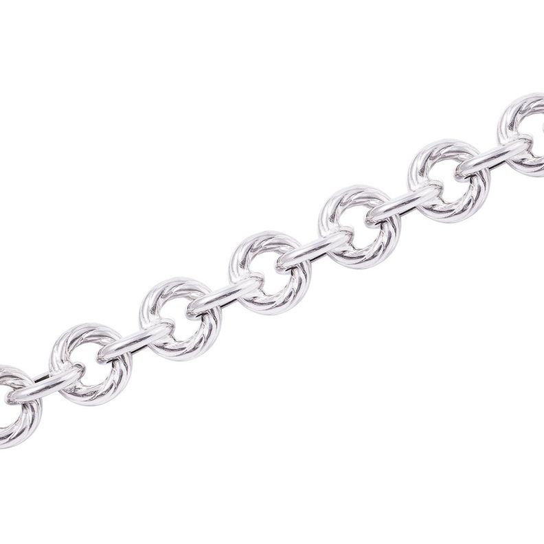 Pulsera de Plata Esterlina 925 Eslabones Facetados-2