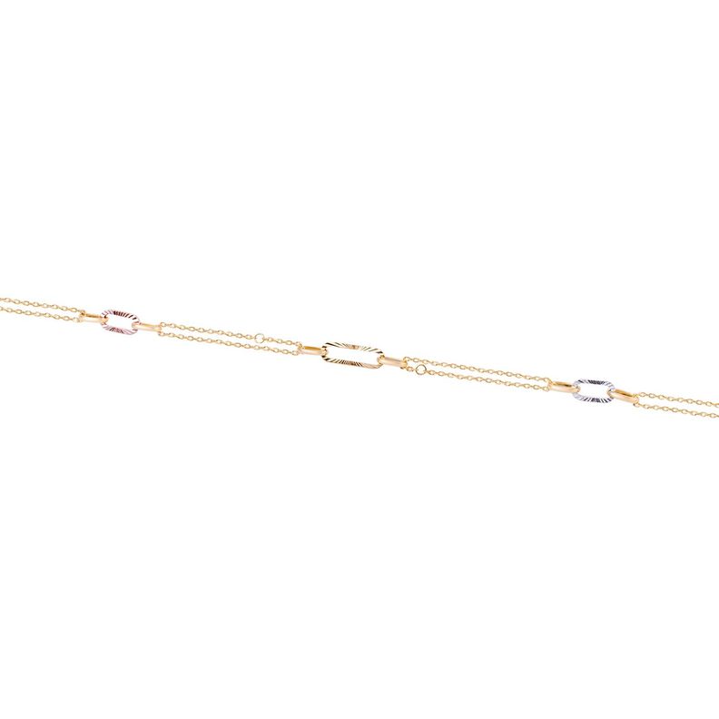 Pulsera de Oro 18kt Eslabón Satinado-1