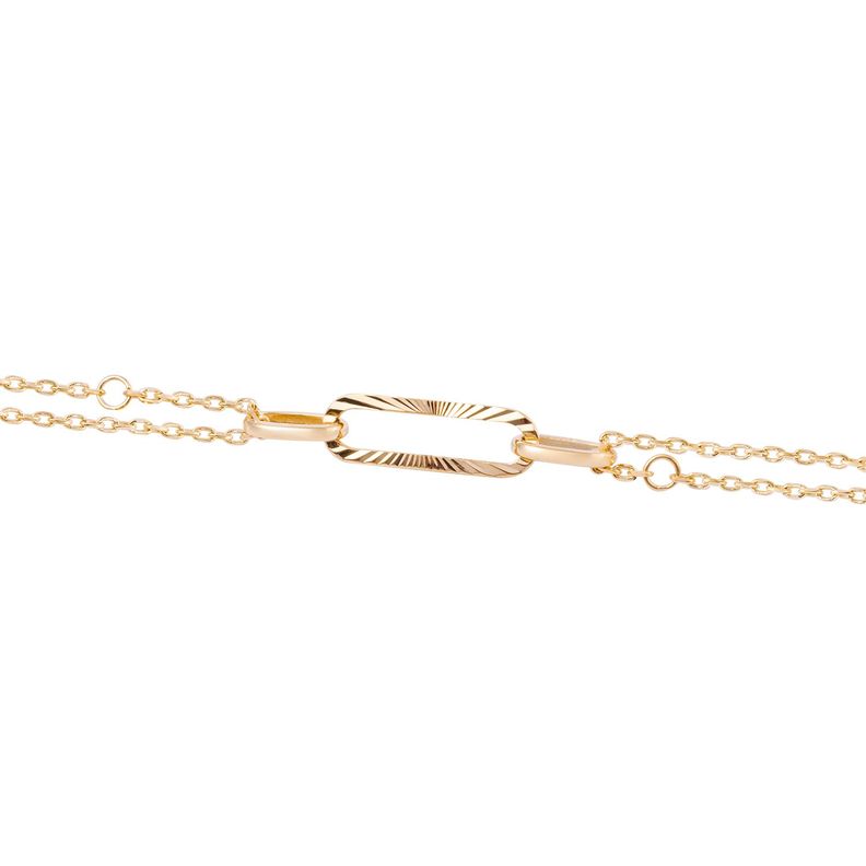 Pulsera de Oro 18kt Eslabón Satinado-2