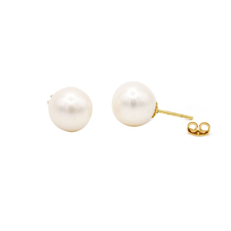 Aros de Oro 18kt Perla Cultivada de 7.0mm a 7.5mm-2