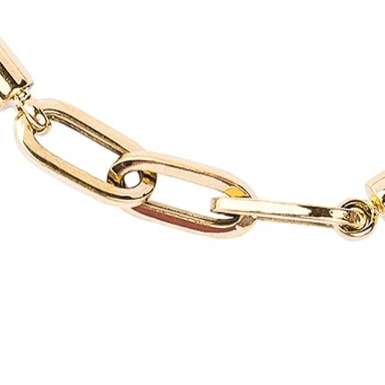 Pulsera de Oro Amarillo 18kt Cuero Eslabón-2