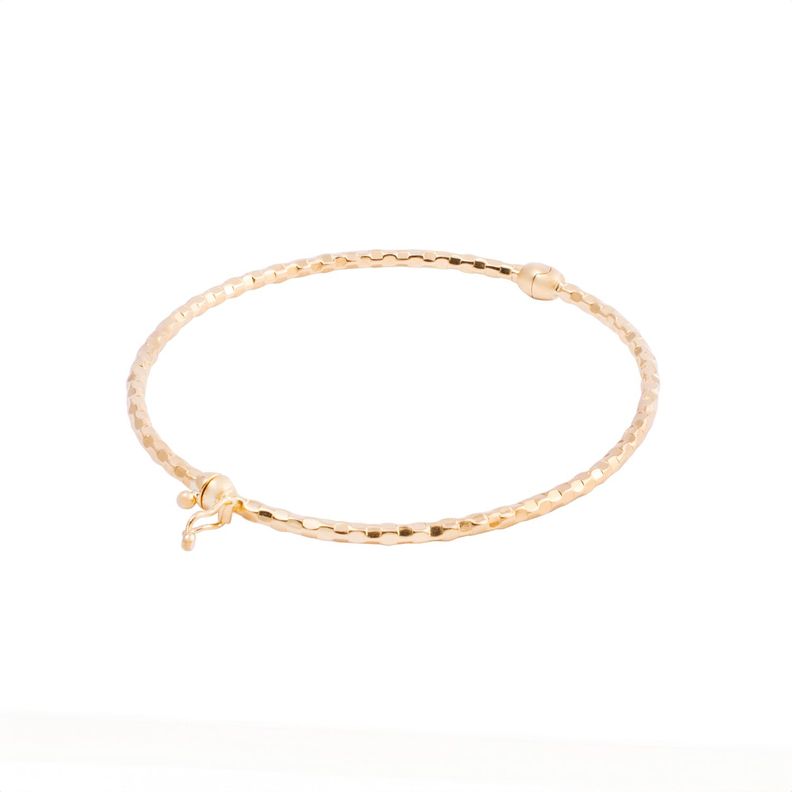Pulsera de Oro 18kt Esclava Facetada-0