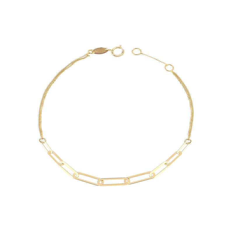 Pulsera de Oro 18kt Eslabones Centrales-0