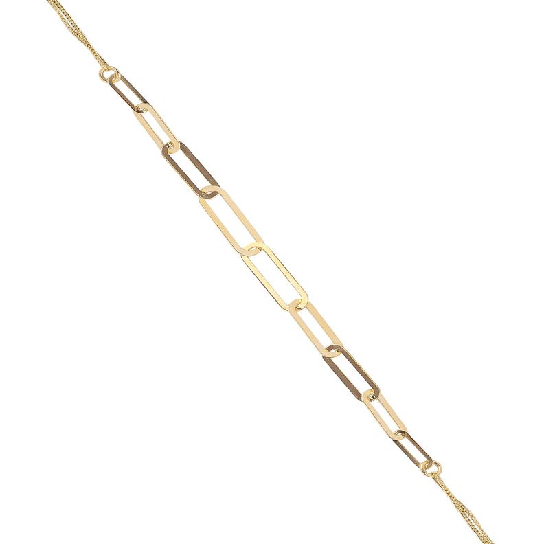 Pulsera de Oro 18kt Eslabones Centrales-1