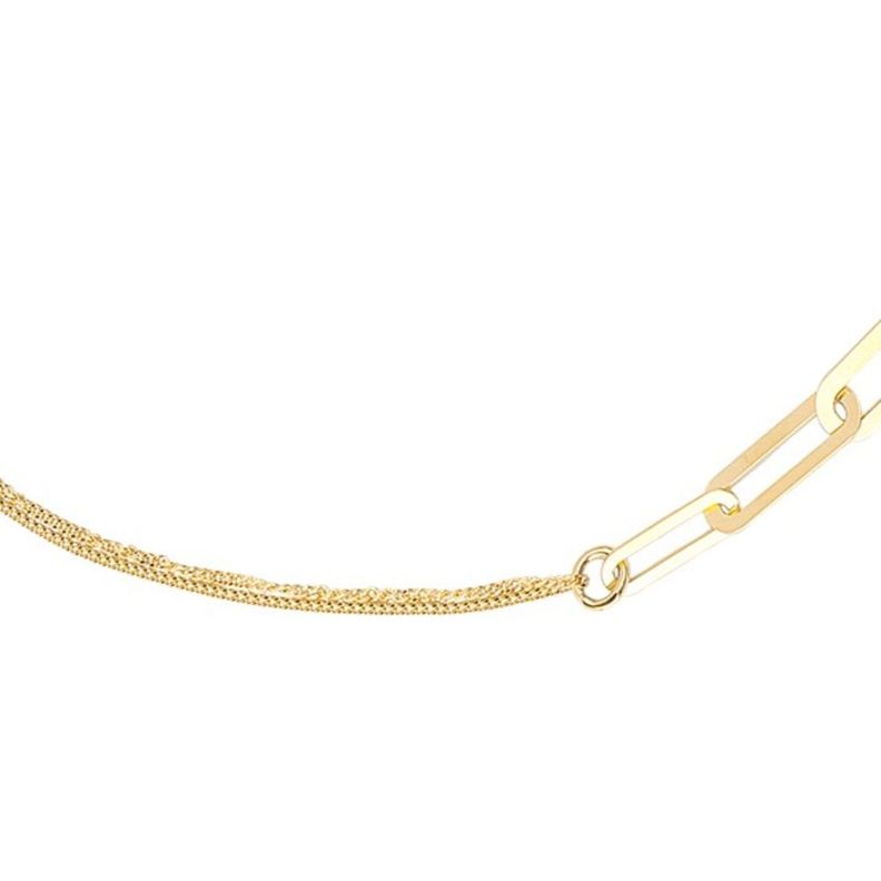Pulsera de Oro 18kt Eslabones Centrales-2