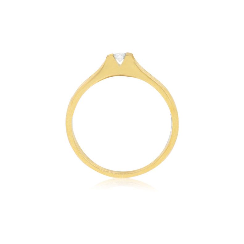 Anillo Compromiso Oro Amarillo 18kt Nantes 1x10ptos Diamante-1