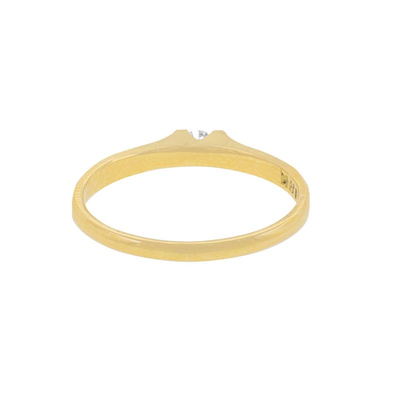 Anillo Compromiso Oro Amarillo 18kt Nantes 1x10ptos Diamante-3