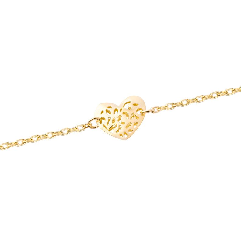 Pulseras de Oro 18kt Modelo Corazón Inflado de Maya-1