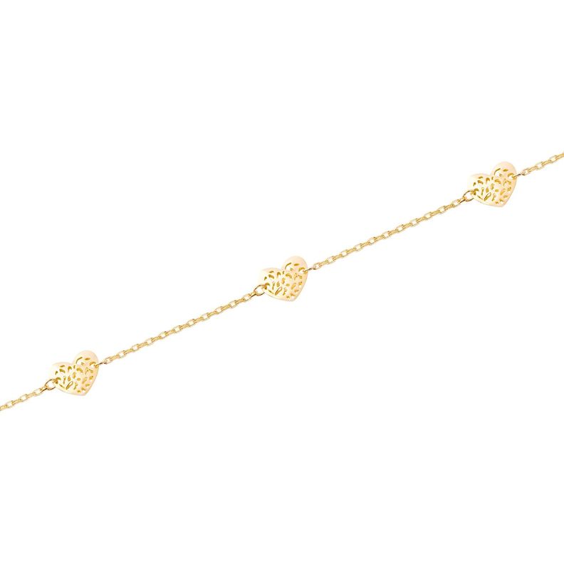 Pulseras de Oro 18kt Modelo Corazón Inflado de Maya-2