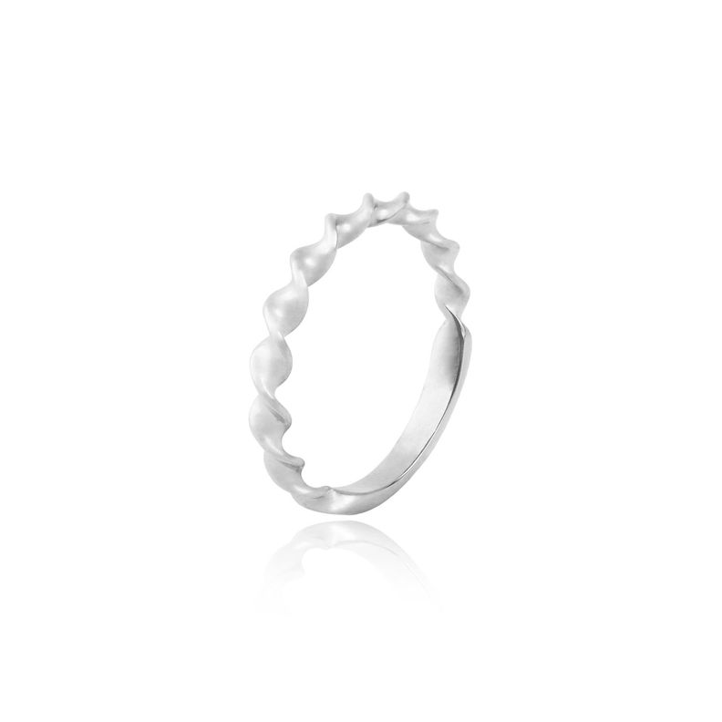 Anillo de oro blanco 18kt Espiral-0