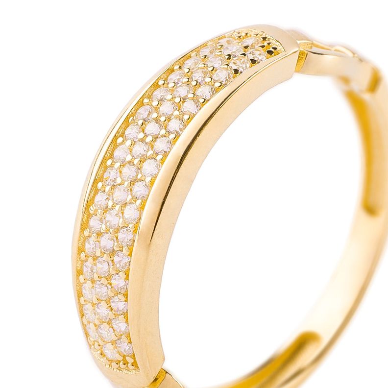 Anillo de Oro 18kt Triple Circon 1265-1