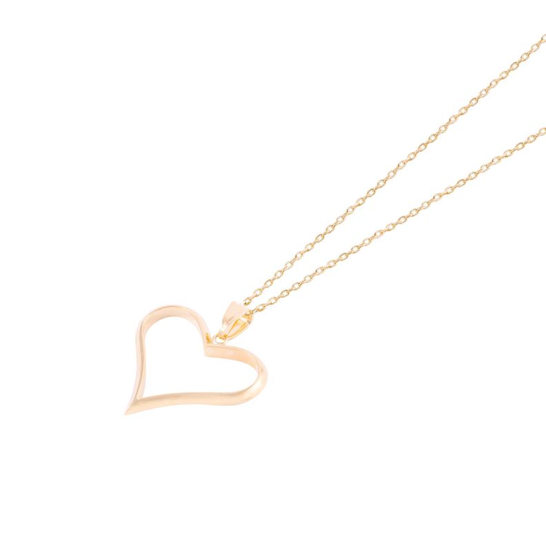 Aros de Oro 18kt Corazón Calado-1