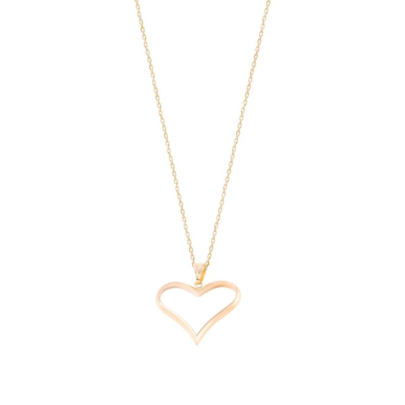 Aros de Oro 18kt Corazón Calado-2