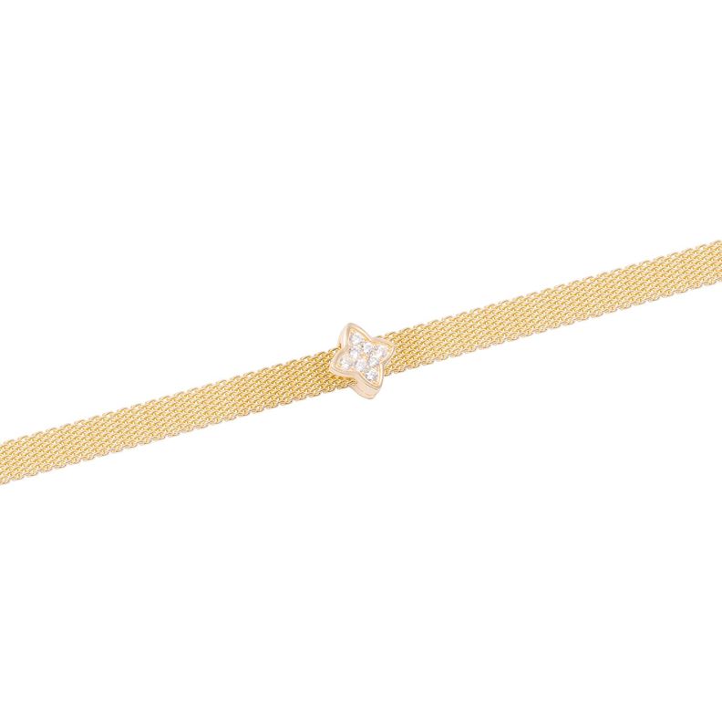 Dije de Plata broche Brillo con Circonita Revestido en Oro 18kt-2