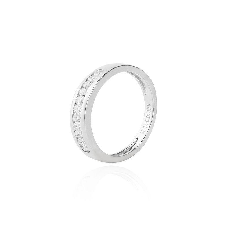 Anillo Oro Blanco 18kt Diamantes 26 Pts-0