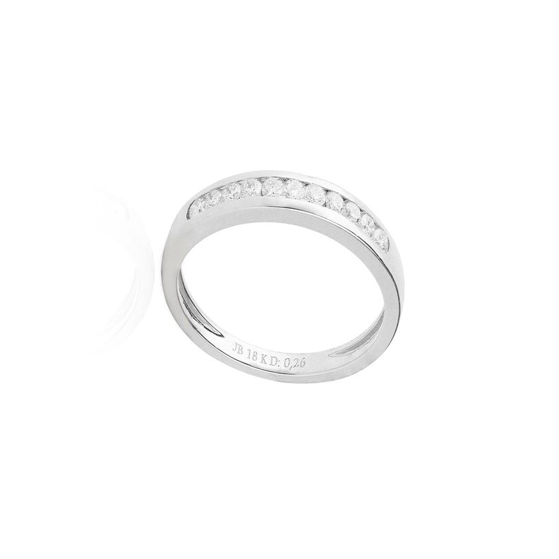 Anillo Oro Blanco 18kt Diamantes 26 Pts-2