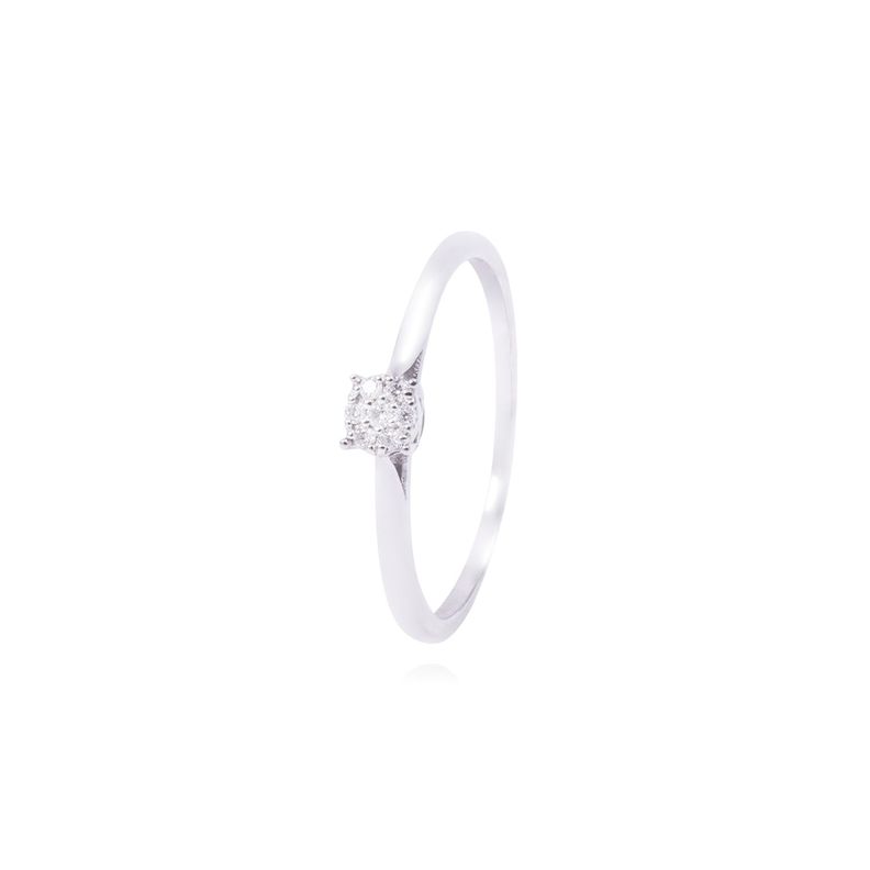 Anillo Compromiso de Oro de 18kt Solitario 10 puntos de diamante-0