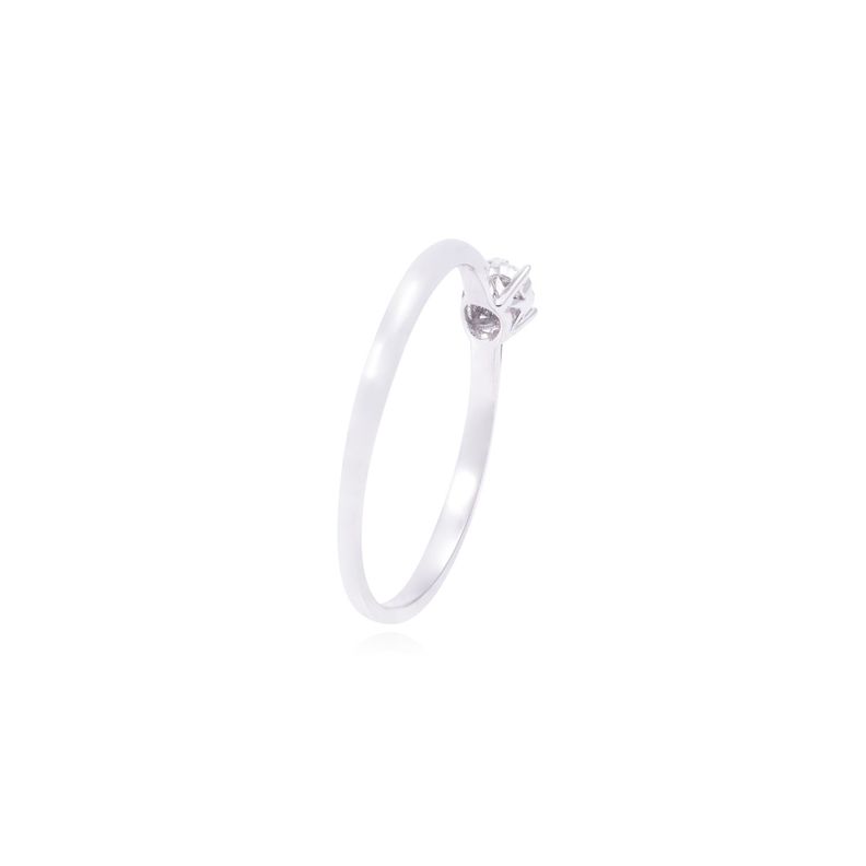 Anillo Compromiso de Oro de 18kt Solitario 10 puntos de diamante-2