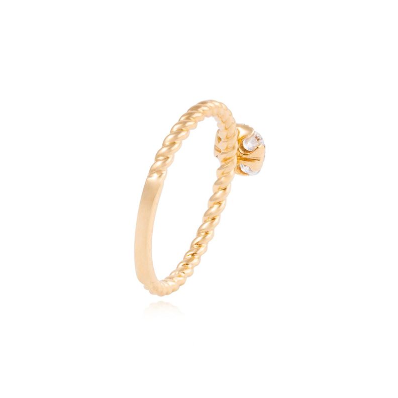 Anillo Compromiso de Oro de 18kt Solitario 29 puntos de diamante-2