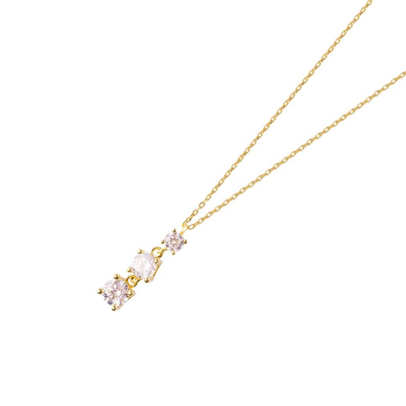 Collar de Oro 18kt Modelo 3 Circón-1