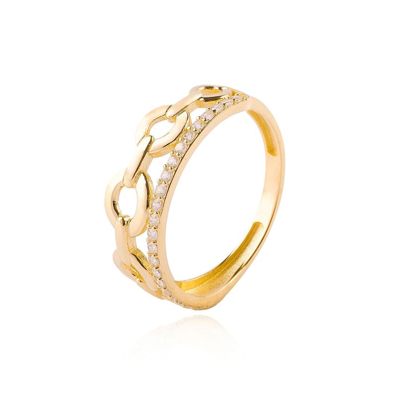 Anillo de Oro 18kt Circulo Circon 1269-0