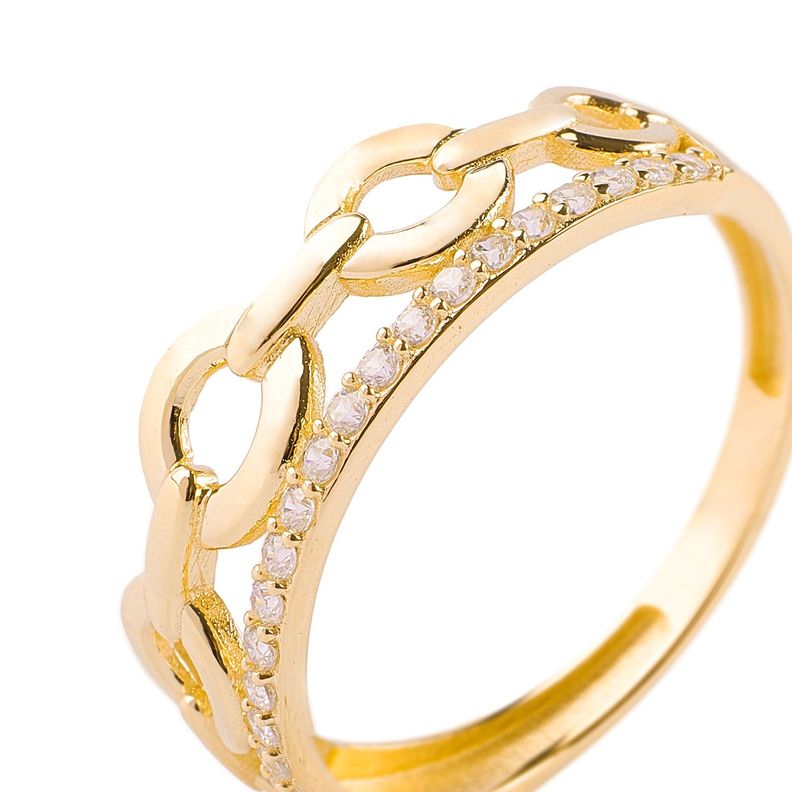 Anillo de Oro 18kt Circulo Circon 1269-1