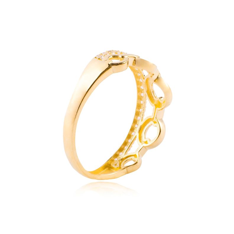 Anillo de Oro 18kt Circulo Circon 1269-2