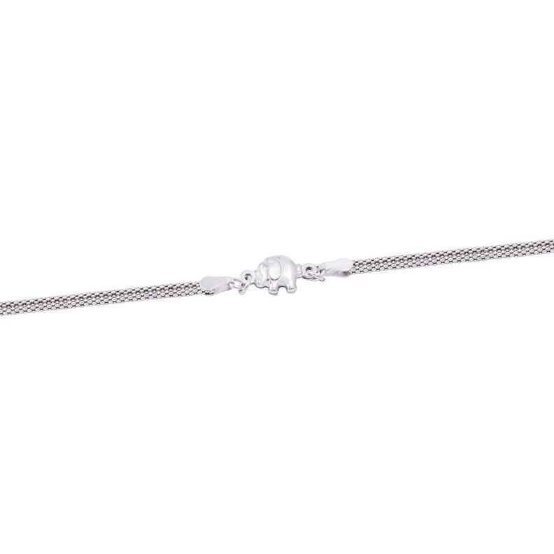 Pulsera de Plata Esterlina 925 Elefante Protector-0