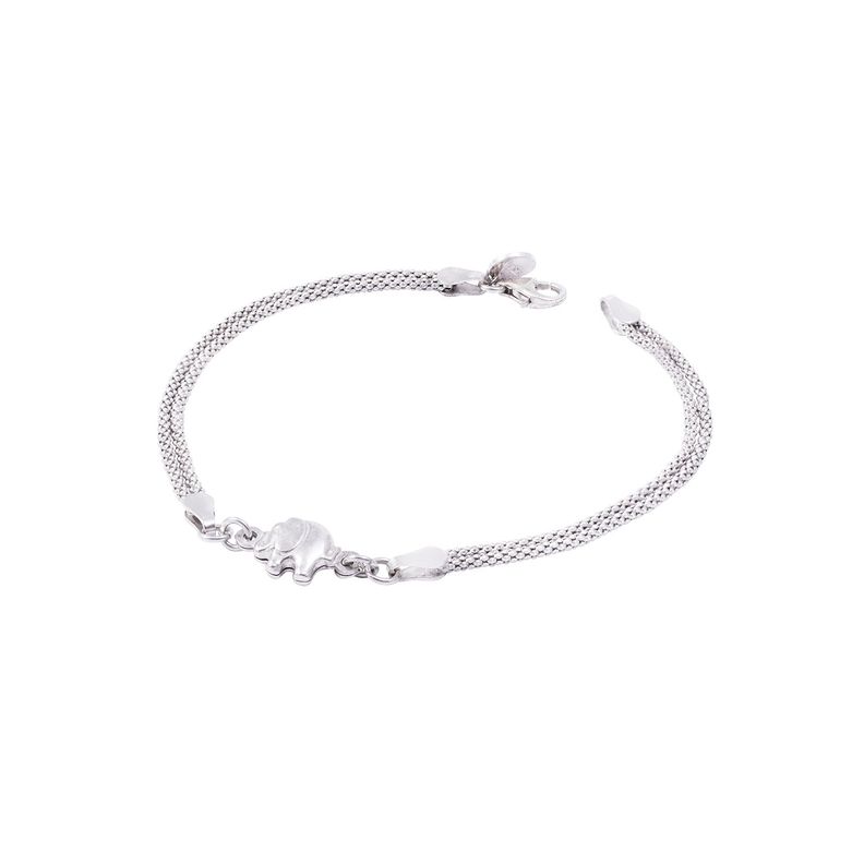 Pulsera de Plata Esterlina 925 Elefante Protector-2